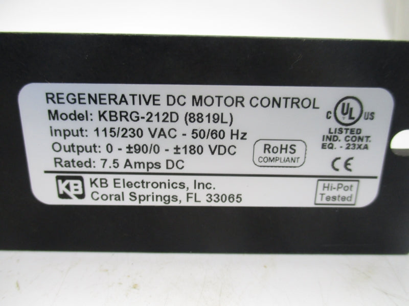 KB KBRG-212D (8819L) 115/230VAC 90/180VDC NSMP