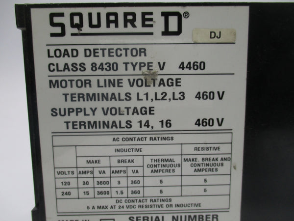 SQUARE D 8430V4460 460V 30A UNMP