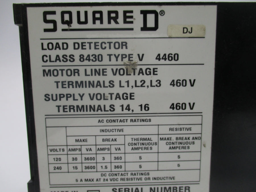 SQUARE D 8430V4460 460V 30A UNMP
