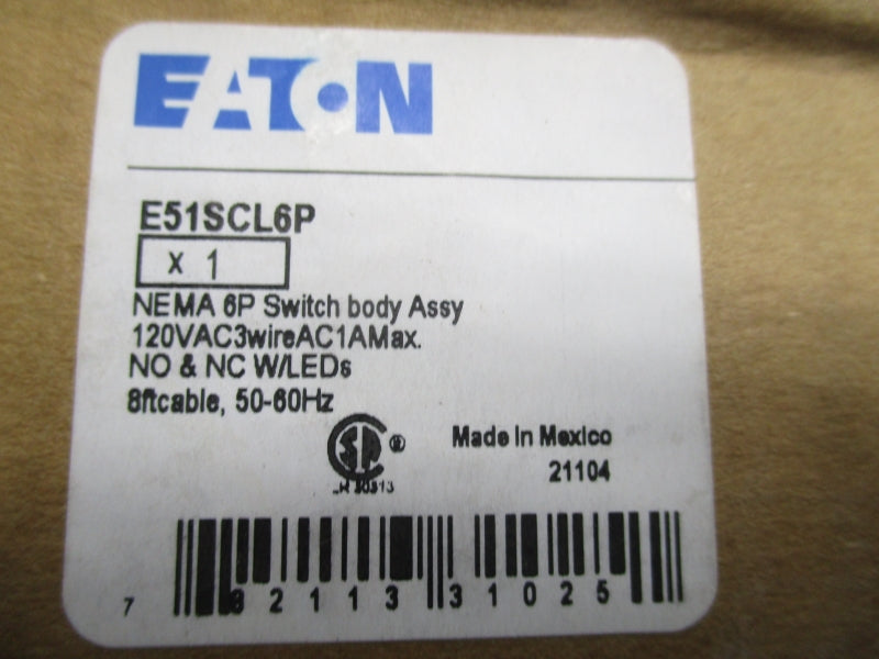 EATON E51SCL6P SER. B2 120VAC 10A NSMP