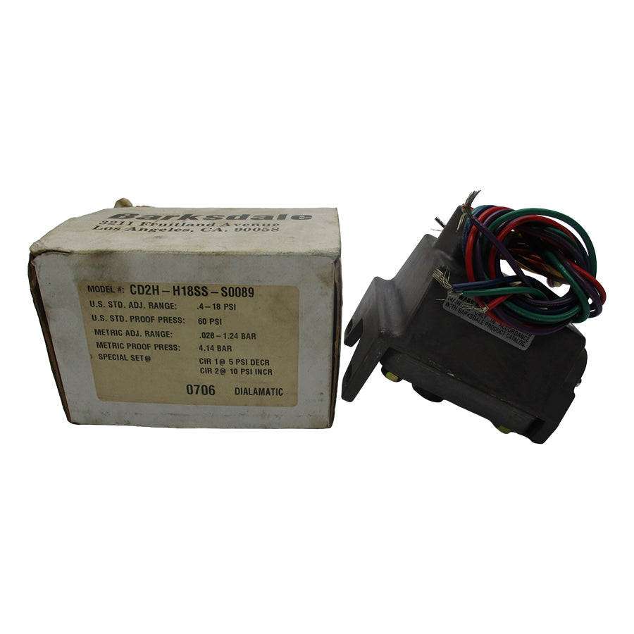BARKSDALE CD2H-H18SS-S0089 60PSI NSMP