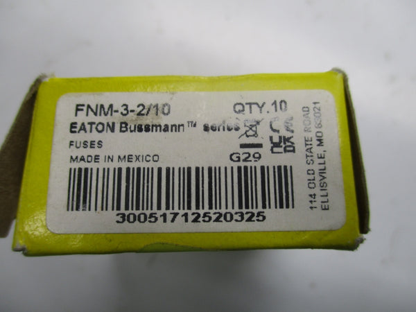 EATON FNM-3-2-2/10 250VAC (PKG OF 10) NSMP
