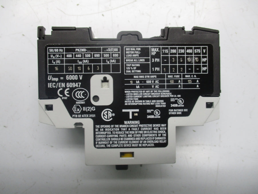 KLOCKNER MOELLER PKZM0-16 SER. 03 690V 10-16A  NSMP