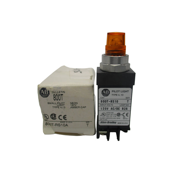 ALLEN BRADLEY 800T-RS10A SER. T 120VAC/DC (WH) NSMP