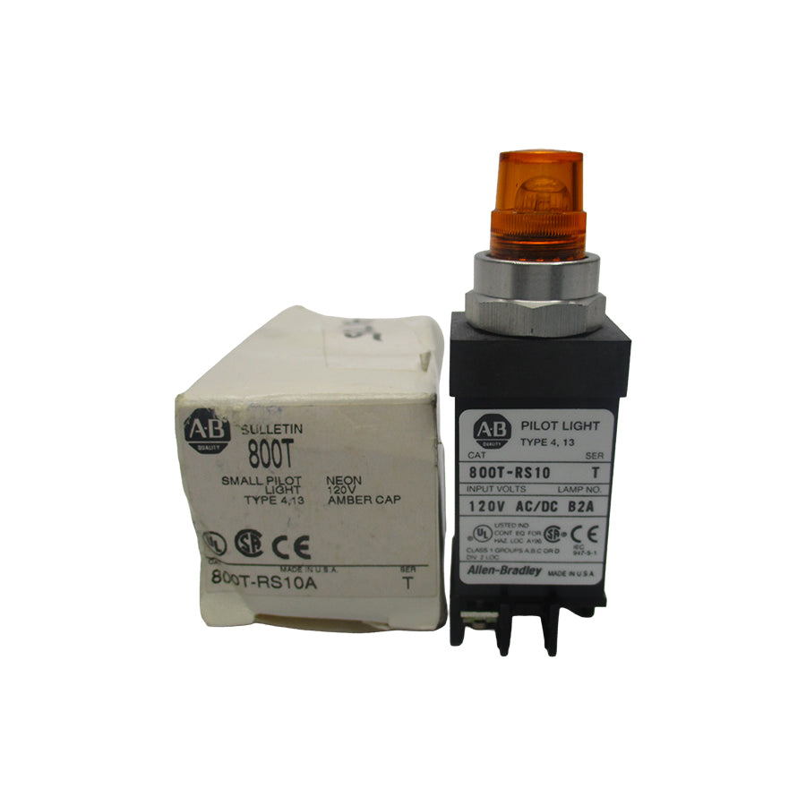 ALLEN BRADLEY 800T-RS10A SER. T 120VAC/DC (WH) NSMP