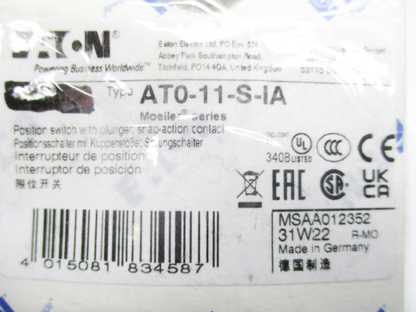 EATON AT0-11-S-IA 230/400VAC 4/6A NSMP