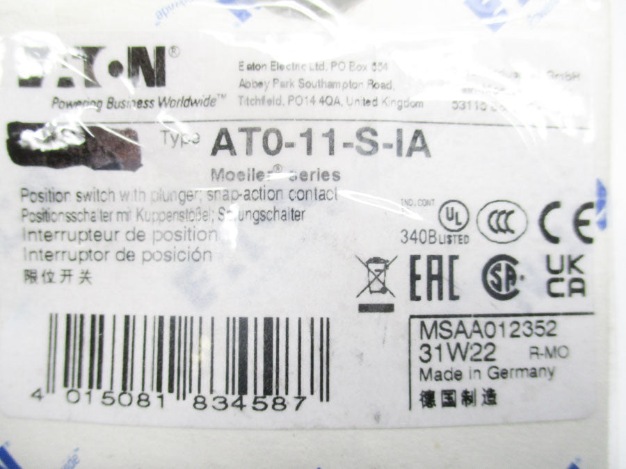 EATON AT0-11-S-IA 230/400VAC 4/6A NSMP