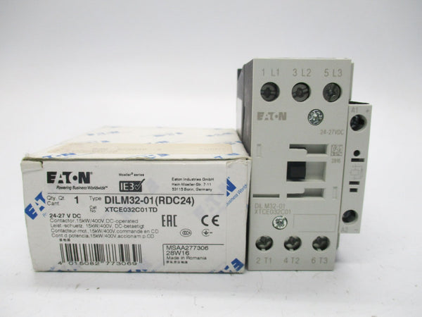 EATON XTCE032C01TD DILM32-01 (RDC24) 24-27VDC 45A NSMP