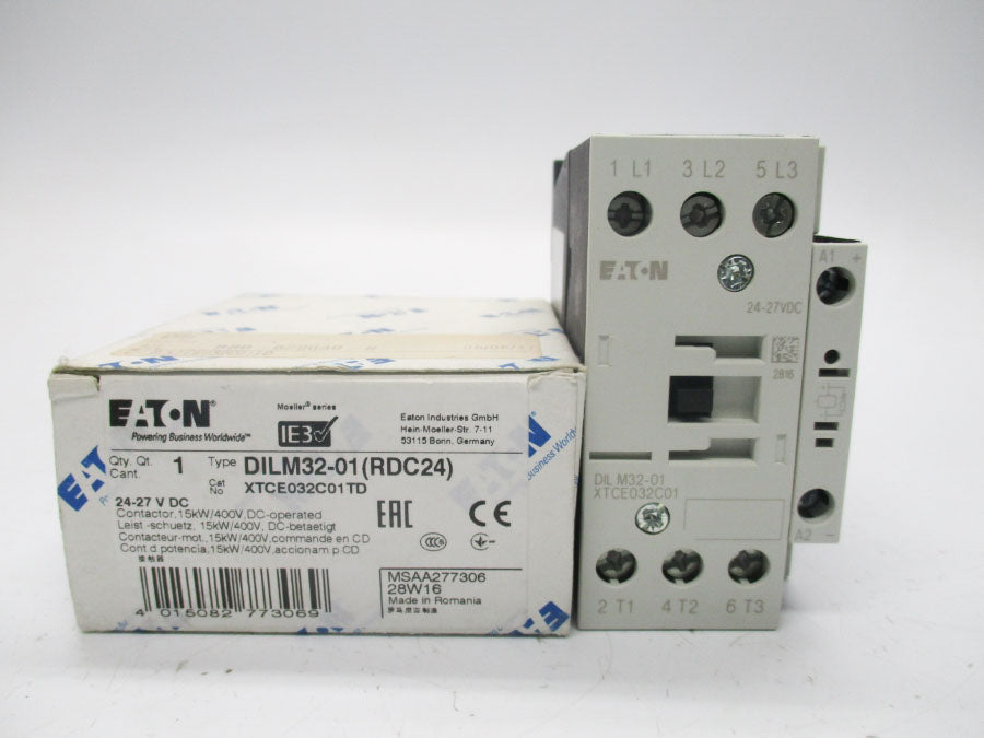 EATON XTCE032C01TD DILM32-01 (RDC24) 24-27VDC 45A NSMP