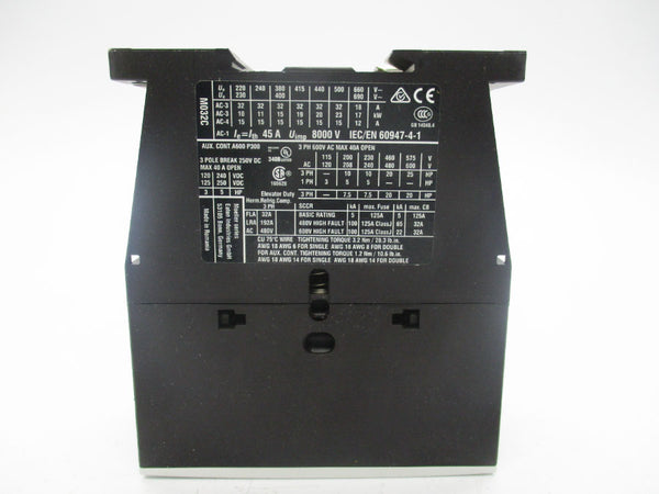 EATON XTCE032C01TD DILM32-01 (RDC24) 24-27VDC 45A NSMP