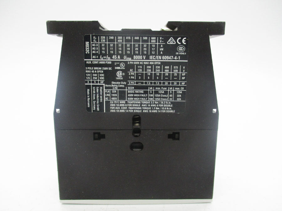 EATON XTCE032C01TD DILM32-01 (RDC24) 24-27VDC 45A NSMP