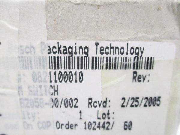 BOSCH 0821100010 250VAC 3A NSMP
