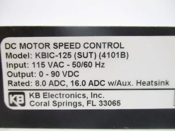 KB ELECTRONICS KBIC-125 4101B 115VAC NSNP