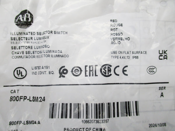 ALLEN BRADLEY 800FP-LSM24 SER. A NSMP