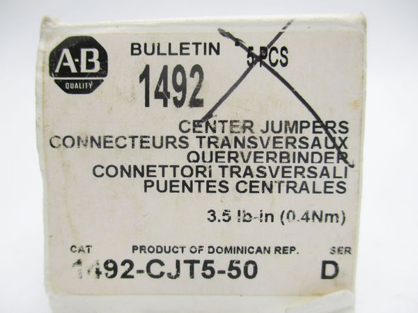 ALLEN BRADLEY 1492-CJT5-50 SER. D (PKG OF 5) NSMP