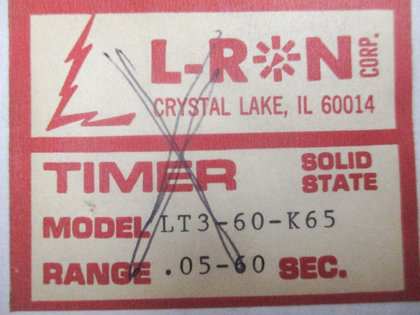 L-RON LT3-60-K65 .05-60 SEC NSMP