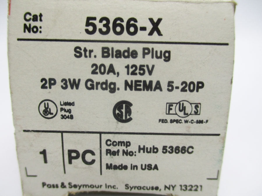 PASS&SEYMOUR 5366-X 125V 20A NSMP