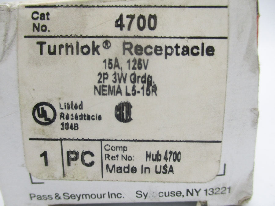 PASS&SEYMOUR 4700 125V 15A NSMP