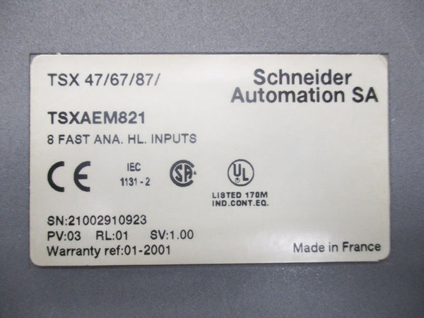 SCHNEIDER AUTOMATION TSXAEM821 UNMP