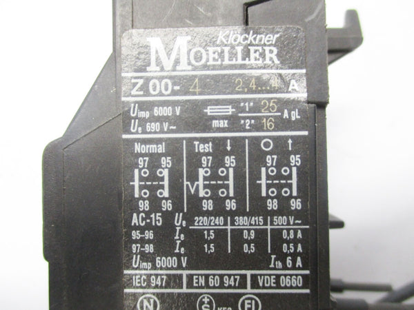 KLOCKNER MOELLER Z00-4 690V 2,4-4A UNMP