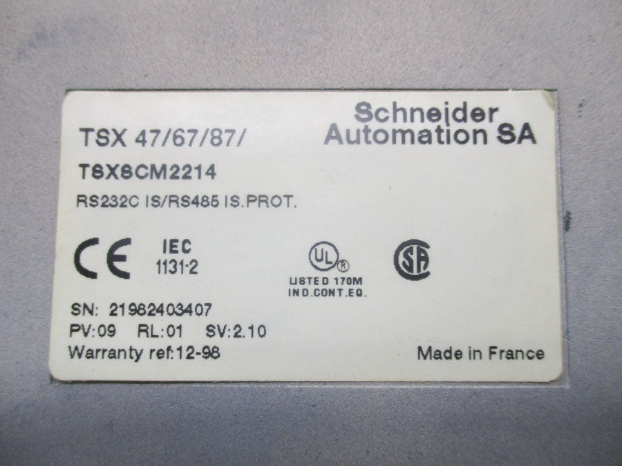 SCHNEIDER AUTOMATION TSXSCM2214 UNMP
