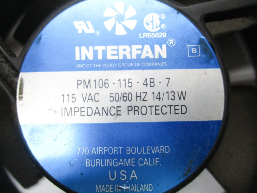 INTERFAN PM106-115-4B-7 115VAC UNMP