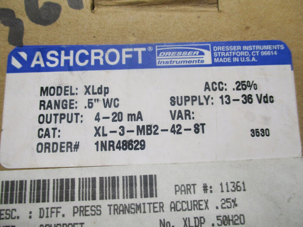 ASHCROFT XLdp XL-3-MB2-42-ST 13-36VDC NSMP