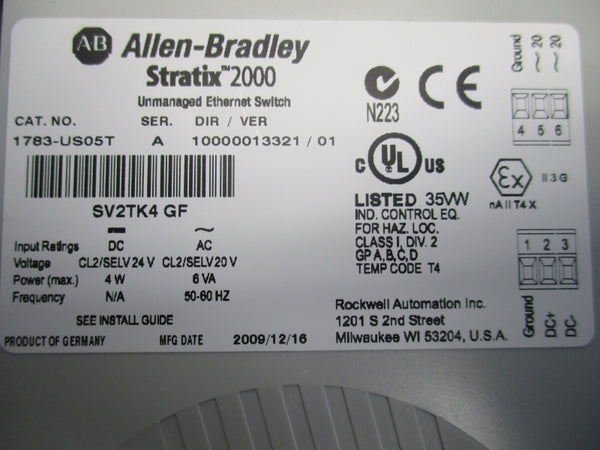 ALLEN BRADLEY 1783-US05T SER.A 24V NSNP
