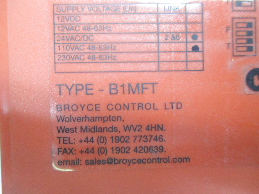 BROYCE CONTROL B1MFT 250VAC 8A UNMP