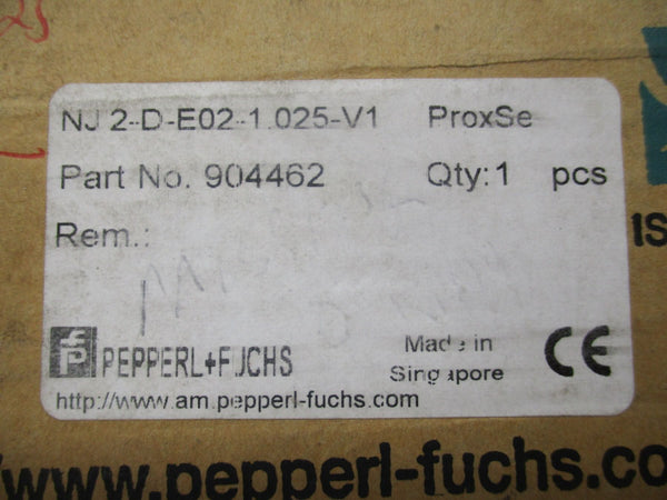 PEPPERL + FUCHS NJ2-D-E02-1.025-V1 904462 10-30VDC NSMP