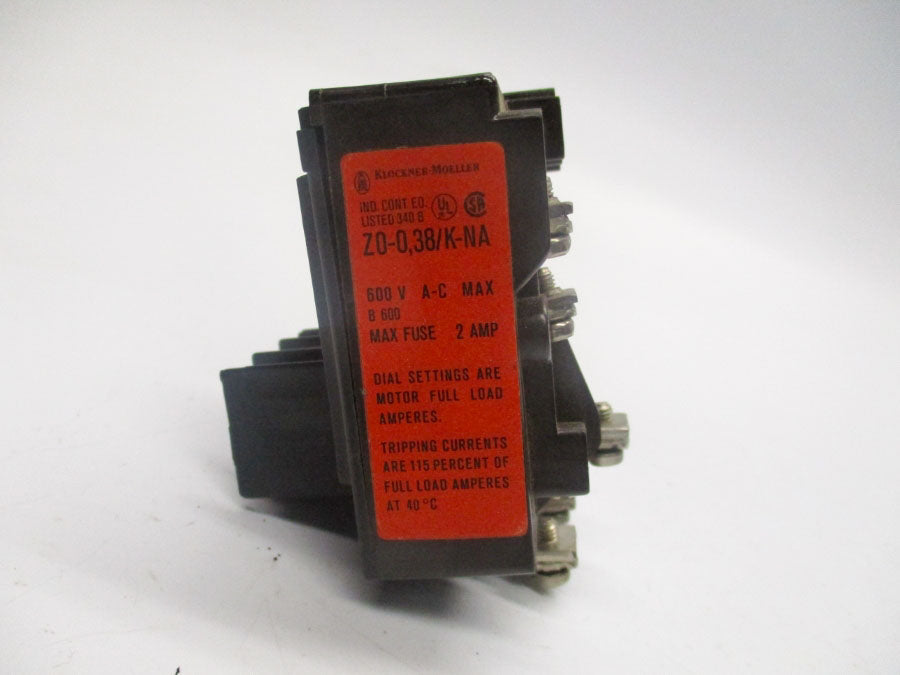 KLOCKNER MOELLER Z0-0,38/K-NA 600VAC 0,2-0,38A NSMP