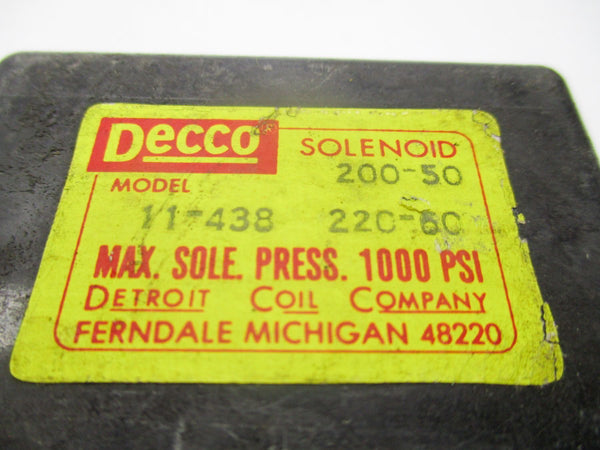 DECCO 11-438 200/220V 1000PSI UNMP