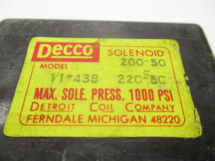 DECCO 11-438 200/220V 1000PSI UNMP