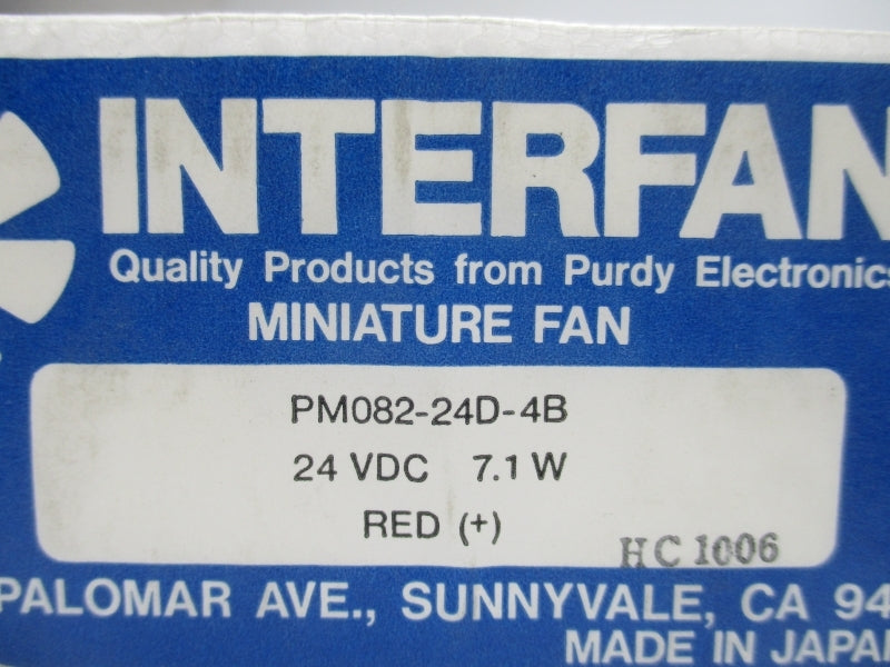 INTERFAN PM082-24D-4B 24VDC NSMP