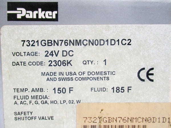 PARKER 7321GBN76NMCN0D1D1C2 24VDC 5-230PSI NSMP