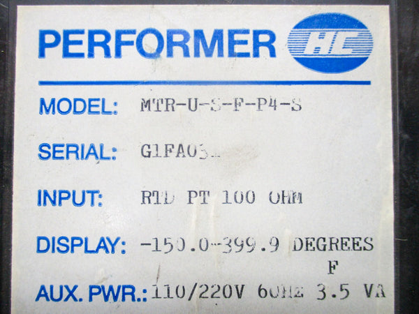 ALPHA MTR-U-S-F-P4-S 110/220V -150.0-399.9 DEGREES NSNP