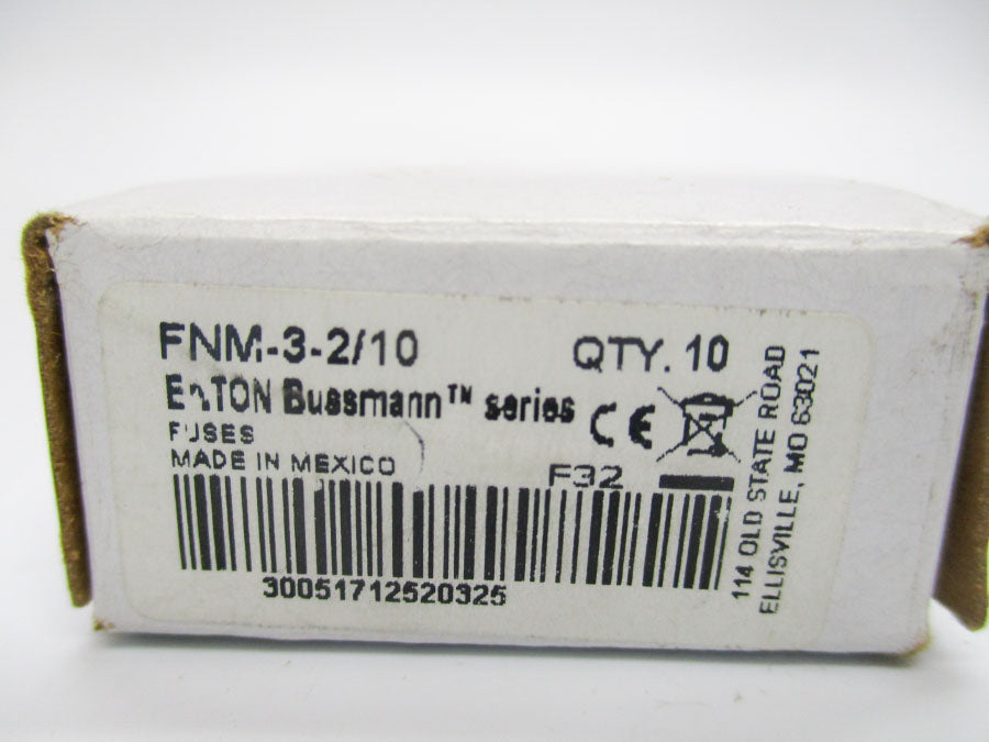 BUSSMANN FNM-3-2/10 250VAC (PKG OF 10) NSMP