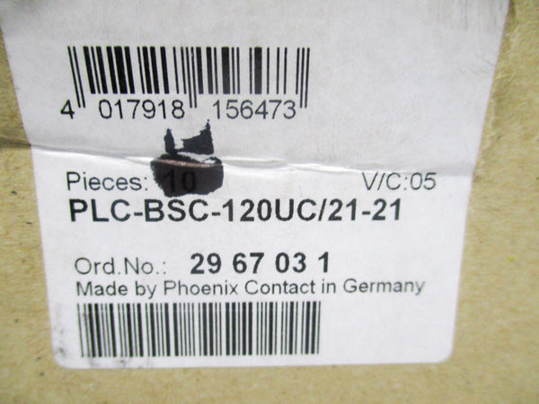 PHOENIX CONTACT CONTACT PLC-BSC-120UC/21-21 120VAC NSNP