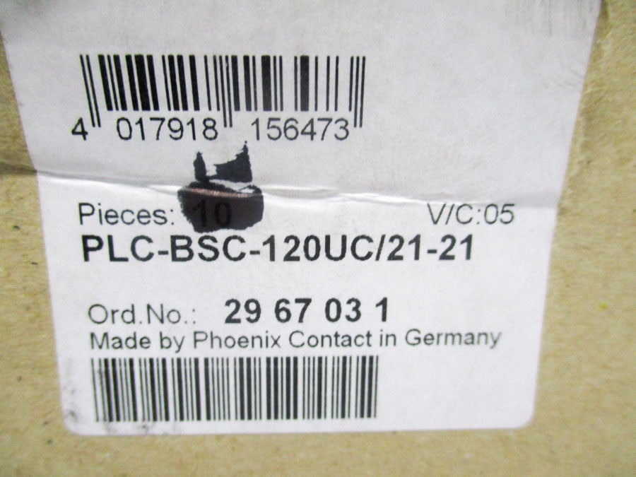 PHOENIX CONTACT CONTACT PLC-BSC-120UC/21-21 120VAC NSNP