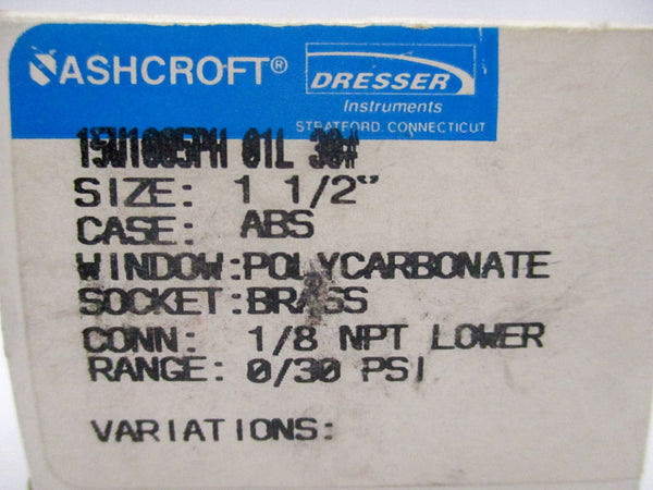 ASHCROFT 15W1005PH 0-30PSI NSMP