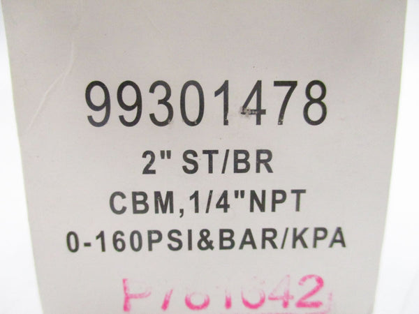 PRESSURE GAUGE 99301478 0-160PSI 2" NSMP