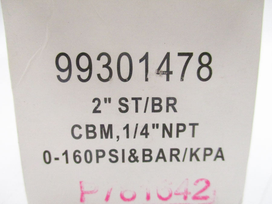 PRESSURE GAUGE 99301478 0-160PSI 2" NSMP
