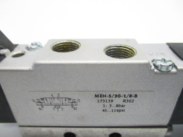 FESTO MEH-5/3G-1/8-B 173139 24VDC 45-116PSI NSMP