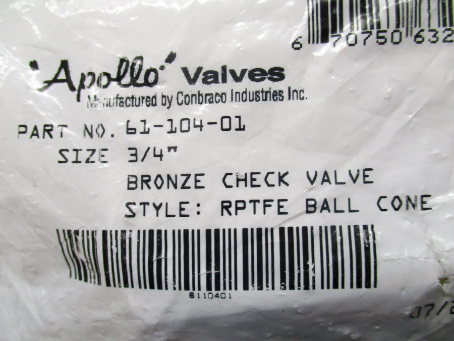 APOLLO VALVES 61-104-01 3/4" NSMP