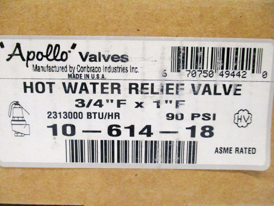 APOLLO VALVES 10-614-18 90PSI 3/4" NSMP