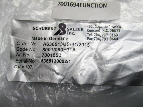 SCHUBERT & SALZER INC. 7001653 NSMP