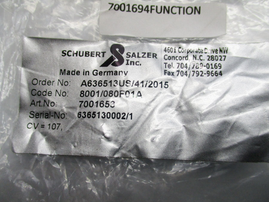 SCHUBERT & SALZER INC. 7001653 NSMP