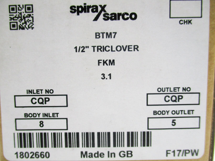 SPIRAX SARCO BTM7 1802660 1/2" NSMP