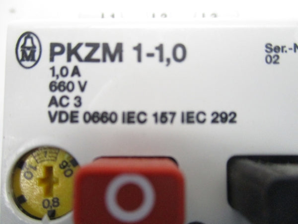KLOCKNER-MOELLER PKZM1-1.0 660VAC 0.8-1.0A NSNP