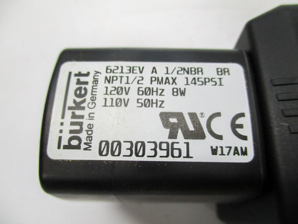 BURKERT 621EVA1/2NBRBRNPT1/2 00303961 110/120V 145PSI NSNP